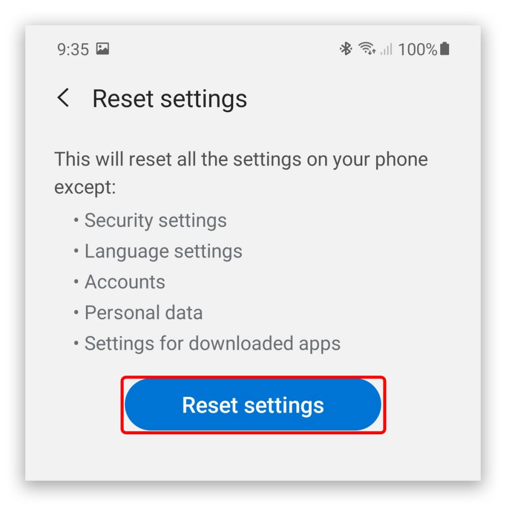 galaxy note 20 reset all settings 5