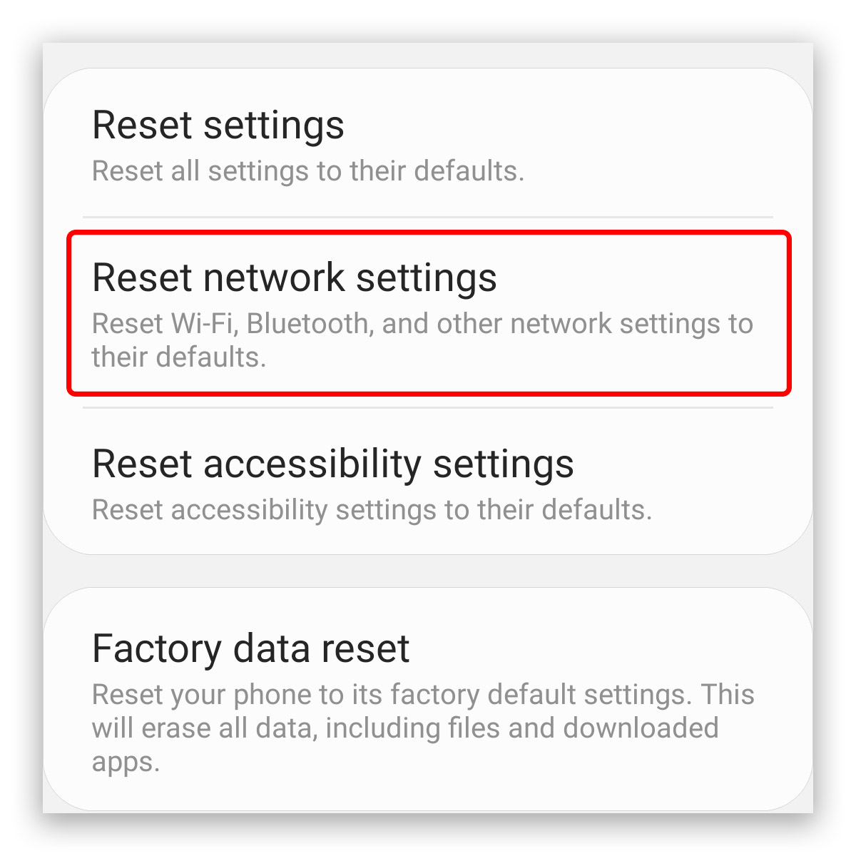 Galaxy Note 26 Reset Network Settings - The Droid Guy
