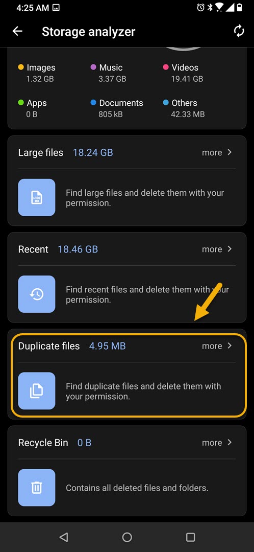 tap duplicate files