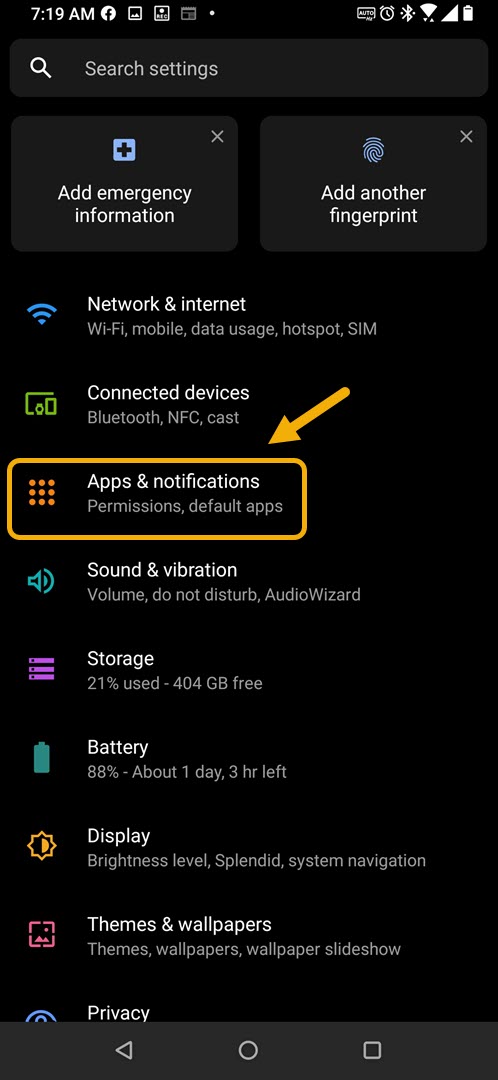Turning on the Do Not Disturb mode on Your Asus ROG Phone