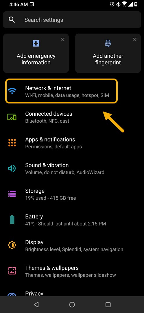 Turn off 5G network in  Asus ROG Phone