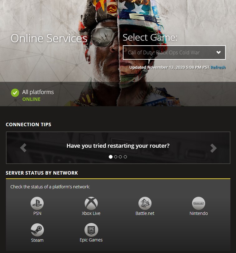 SOLVED] Call of Duty Cold War Not Connecting to Online Services 2023 -  Driver Easy