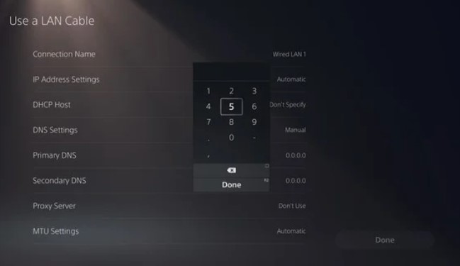 PS5 Select DNS