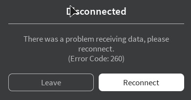 Roblox 260 Error