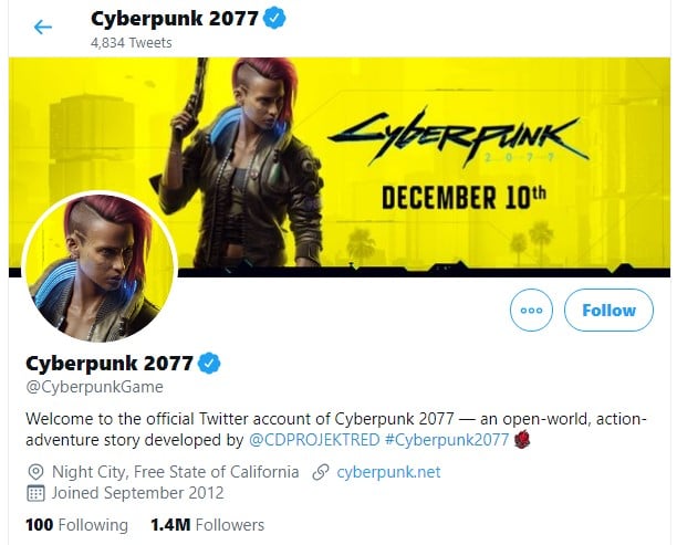 Cyberpunk 2077 Twitter