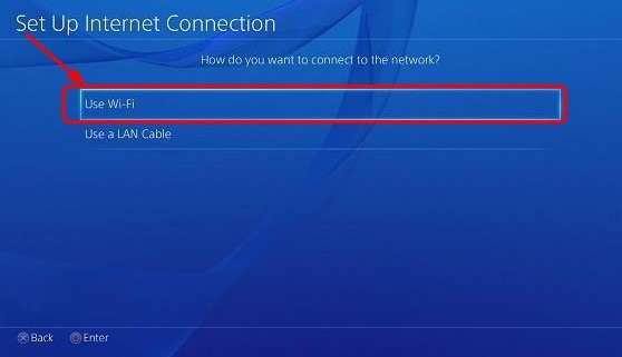 PS4 Use wifi