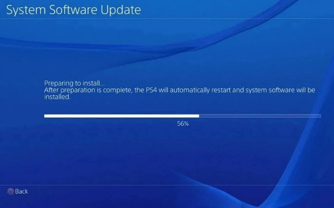 PS4 system software update