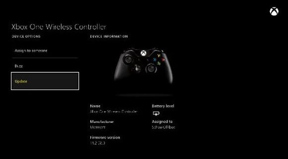 Xbox ONe controller update