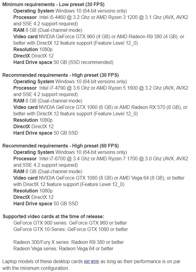 assassins creed valhalla system requirements