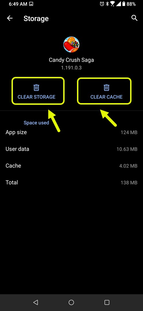 clear cache clear storage