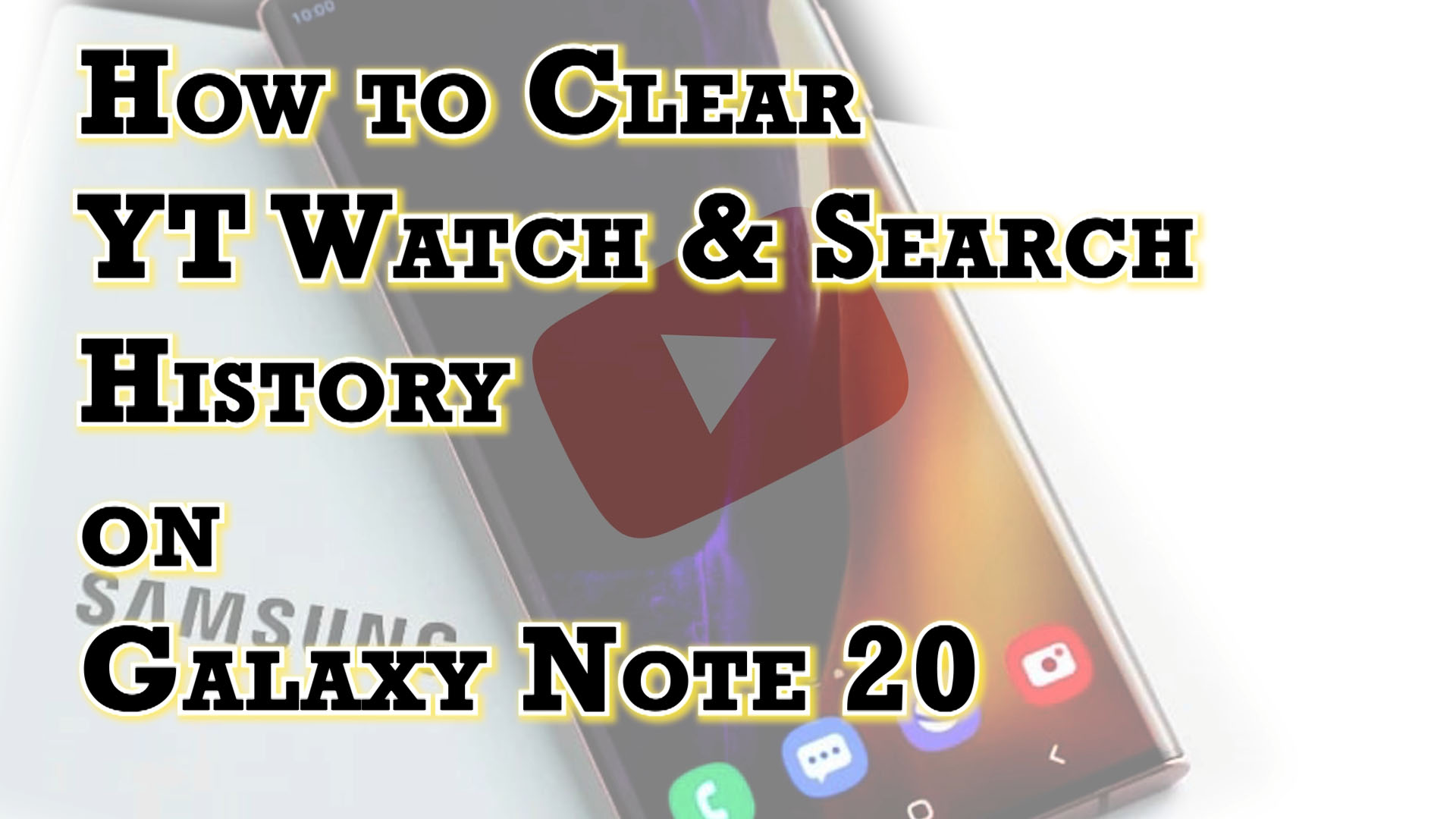 How to clear youtube history on samsung discount phone