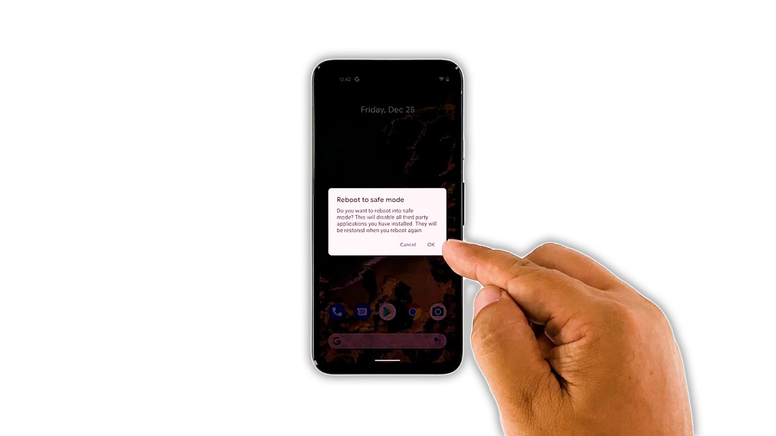 pixel 5 white line on screen