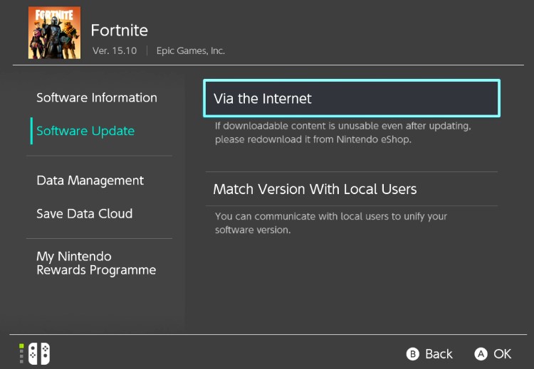 Fortnite software update