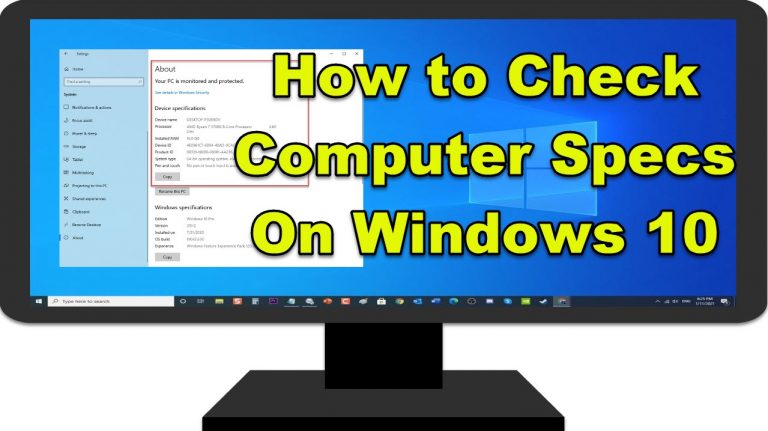 How to Check Computer Specs On Windows 10