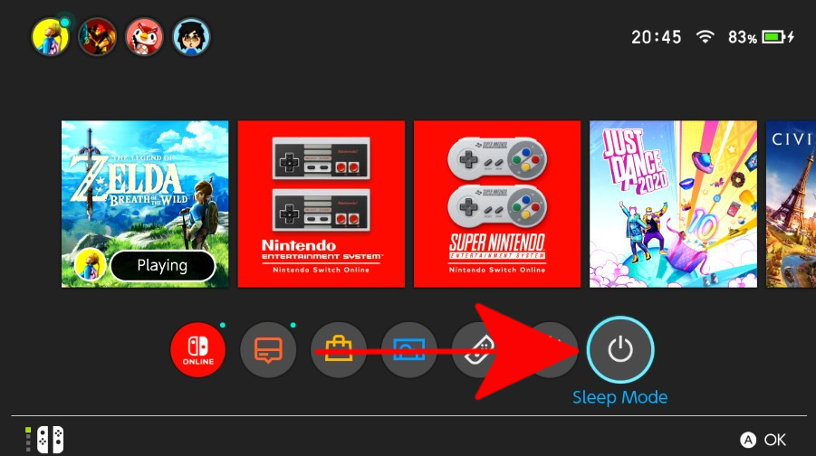 Nintendo Switch Sleep Mode