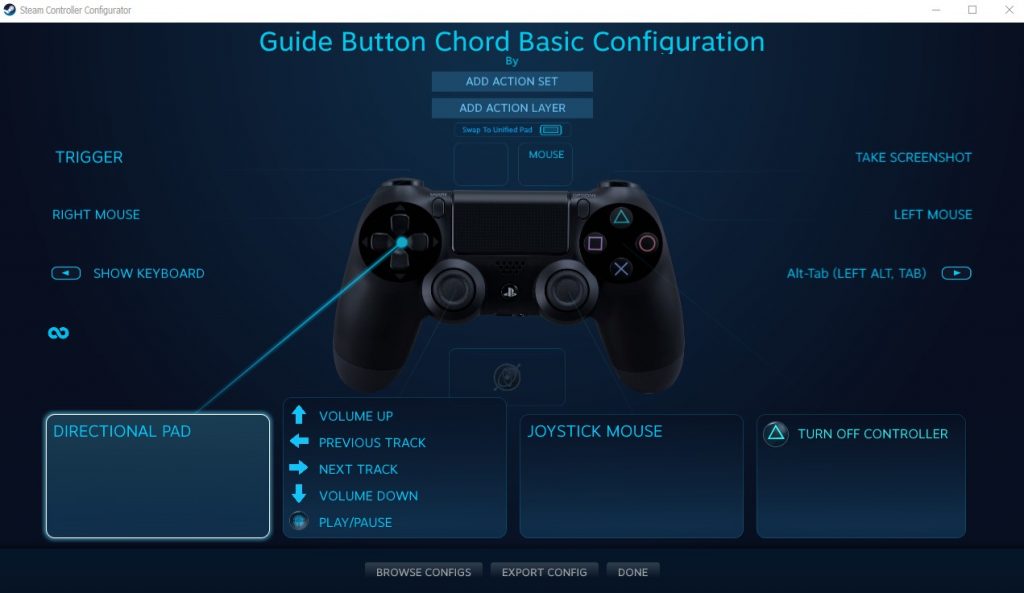 PS4 controller on Steam