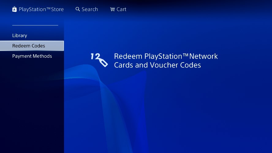 Redeem PS4 code