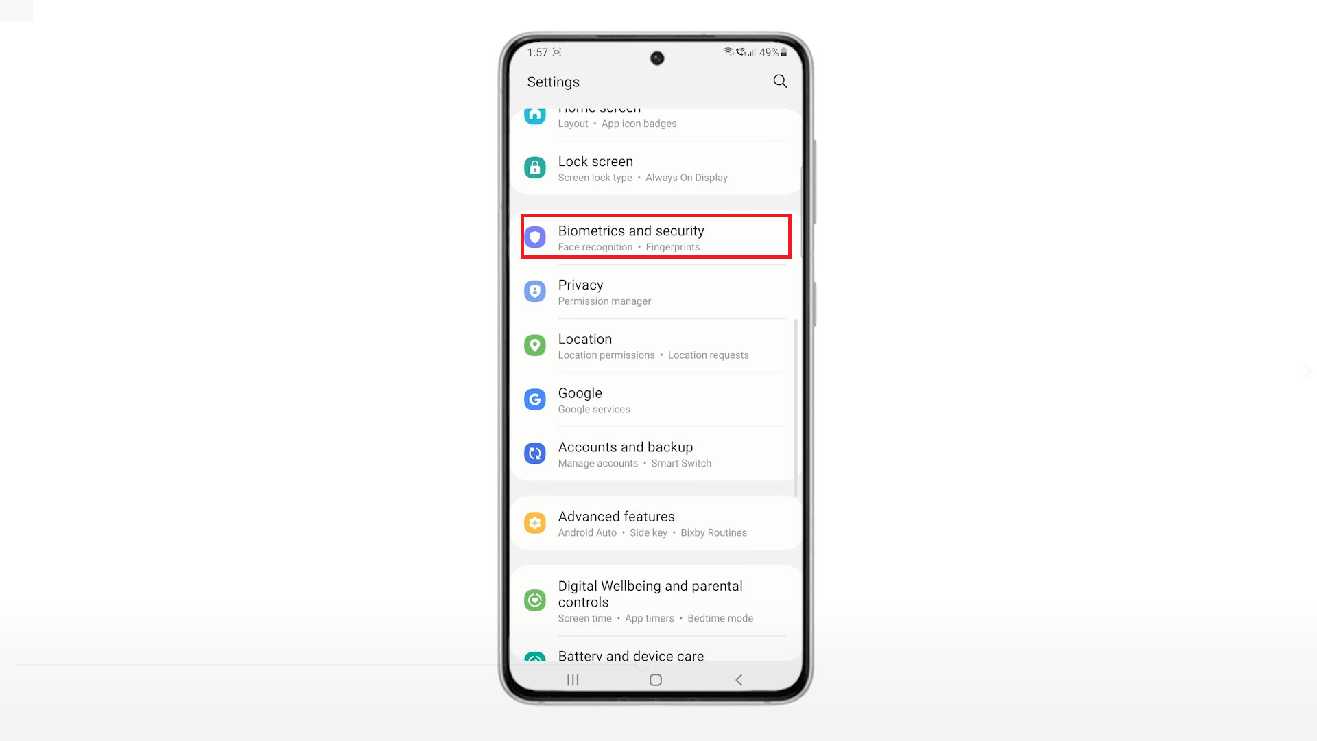How to Register or Add Fingerprint on Samsung Galaxy S21 Biometrics
