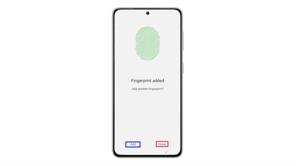 add fingerprint galaxy s21 done
