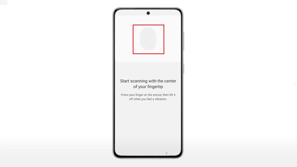 add fingerprint galaxy s21 startscan