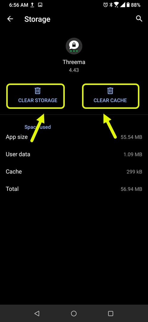 clear storage and clear cache