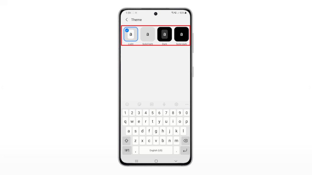 enable dark themed keyboard galaxy s21 lightdark