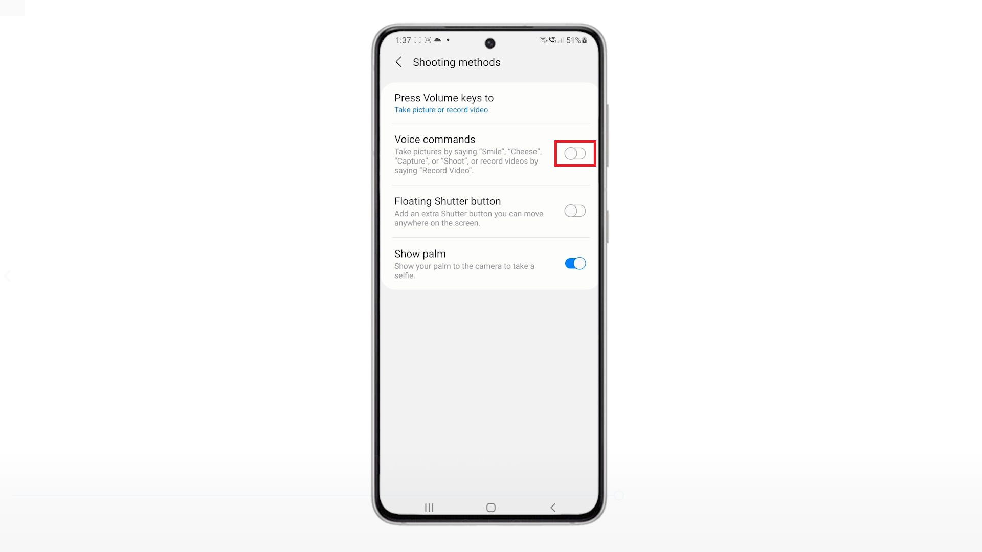 How to Enable Voice Commands on the Galaxy S21 Camera App Handsfree