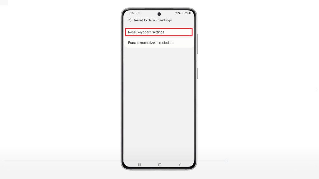 reset keyboard settings galaxy s21 rkbs