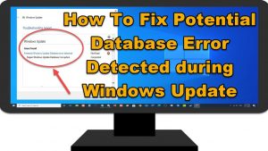 How To Fix Potential Database Error Detected during Windows Update