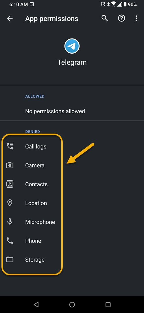 allow all permissions