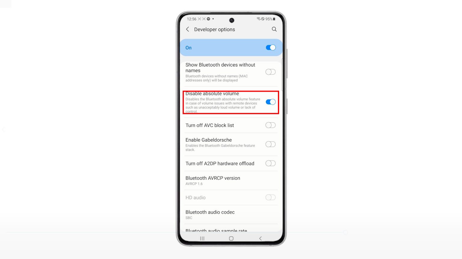 How to Enable/Disable Absolute Volume on Samsung Galaxy S21