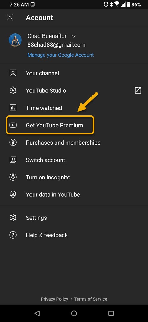 get youtube premium
