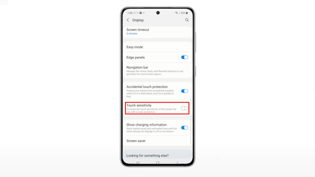 how to increase touch sensitivity galaxy s21 touchsense