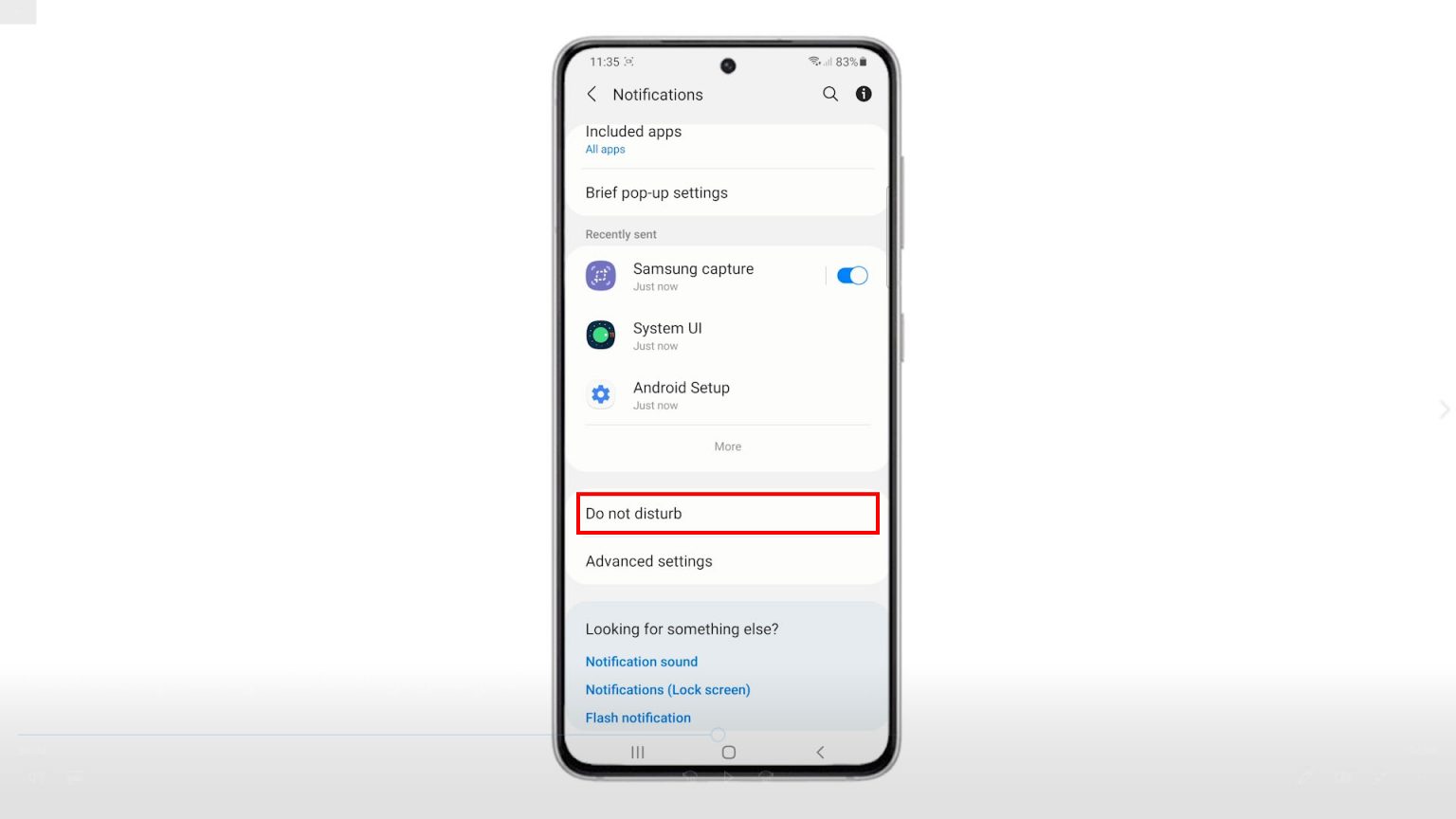 How to Set Up and Manage DND Settings on Samsung Galaxy S21 Do Not