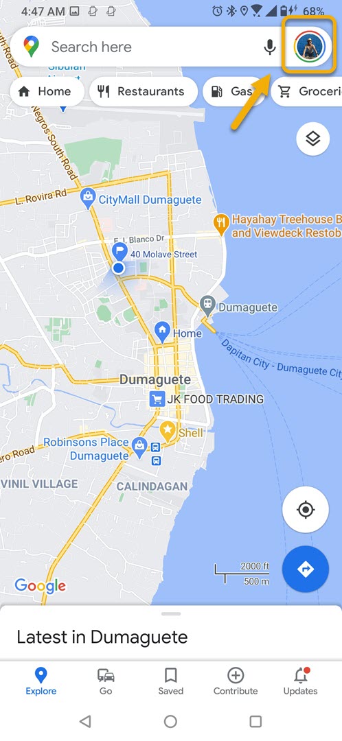 Using Google Maps on your Android phone to view your location history
