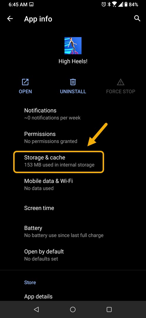 tap storage and cache