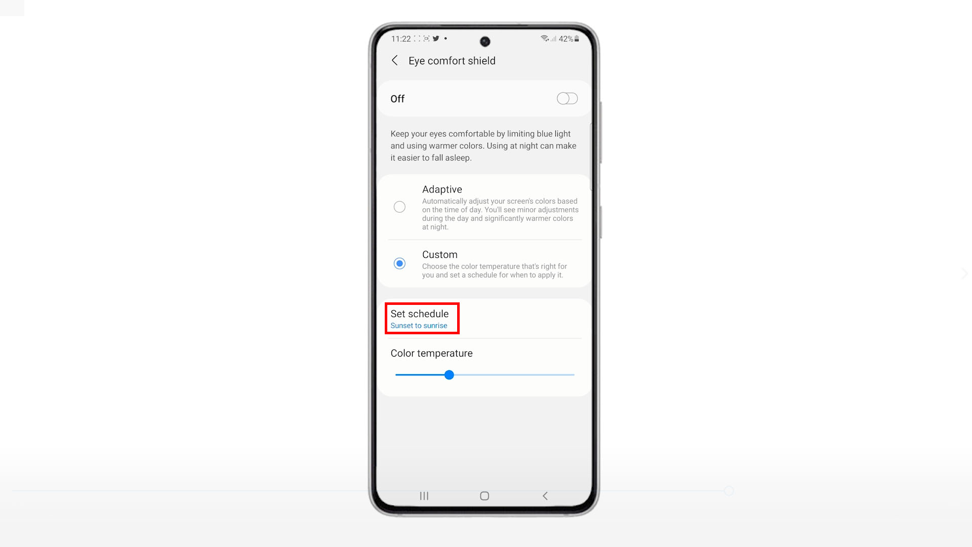 How to Enable Samsung Galaxy S21 Eye Comfort Shield Feature OneUI 3.1