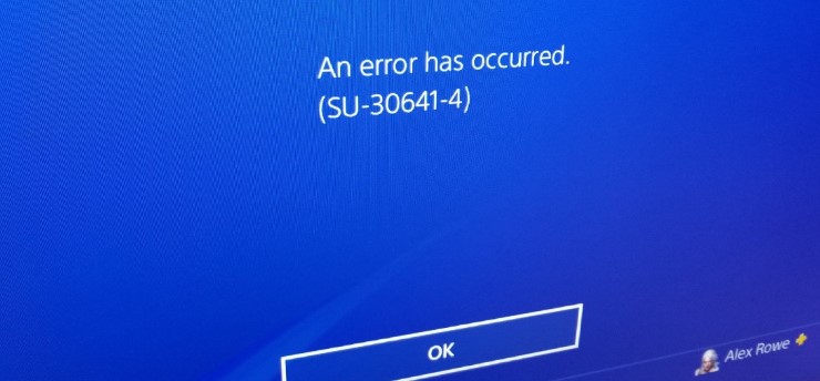 PS4 SU 30641 4 Error