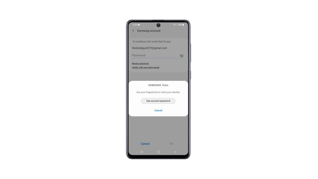 factory reset galaxy a51 7