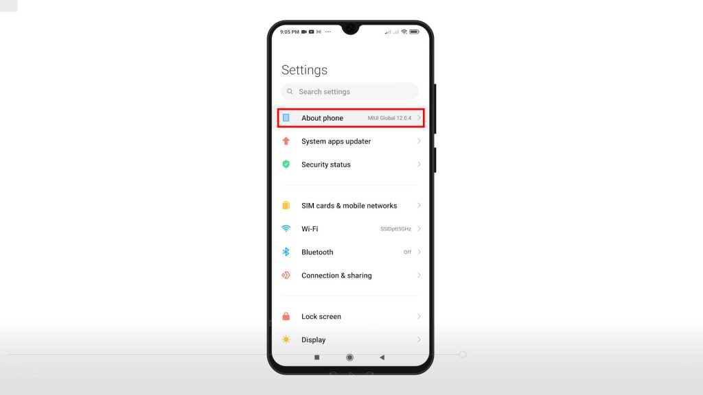 factory reset xiaomi redmi note8 pro via settings about