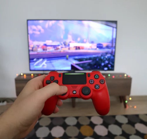red PS4 controller 1