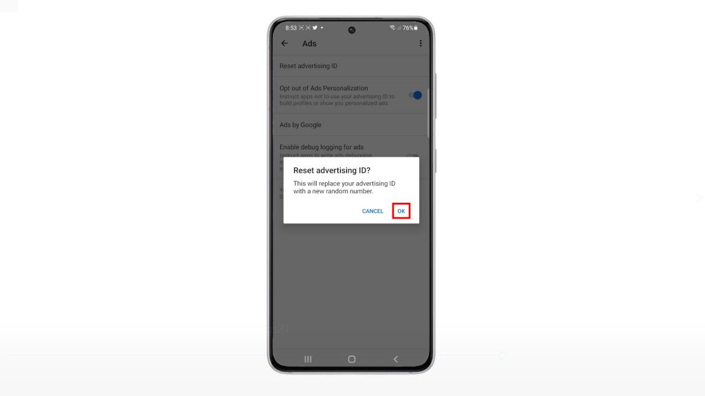 reset advertising id galaxy s21 raidok
