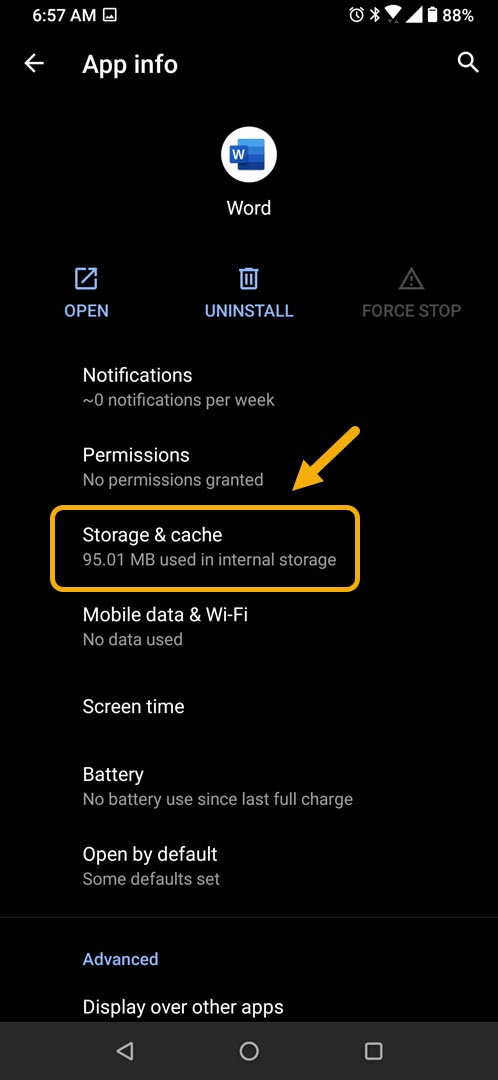 tap storage and cache