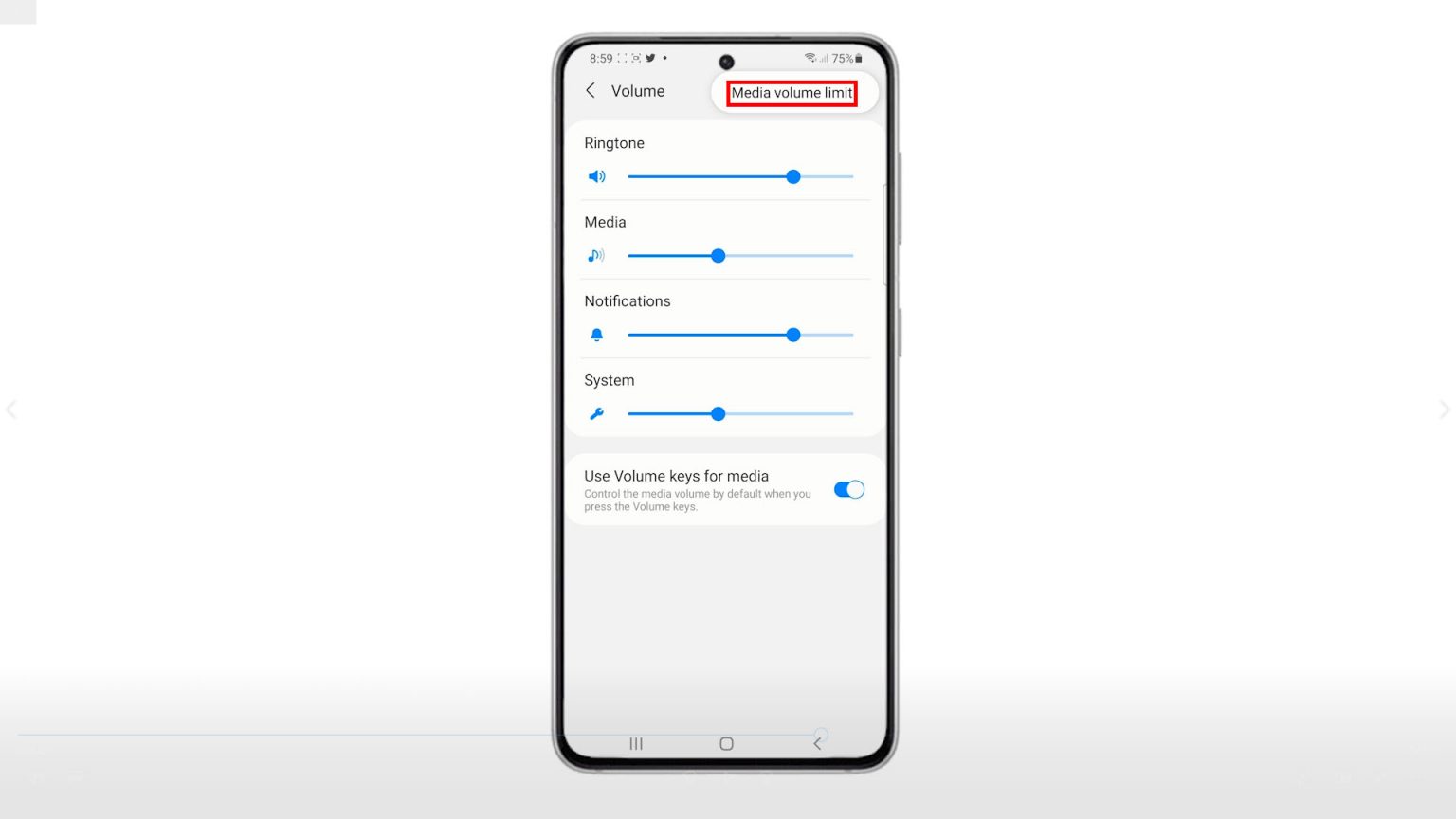 How to Enable Media Volume Limit on Samsung Galaxy S21