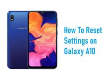 reset settings on galaxy a10