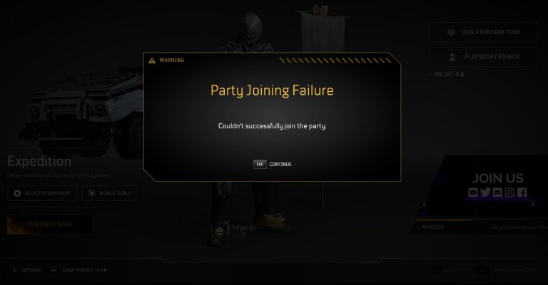 How To Fix Outriders Party Joining Failure Error | NEW & Updated in 2024