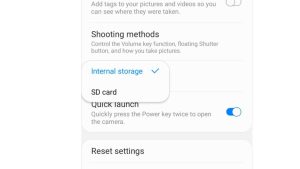 How to Set Camera Storage on Samsung Galaxy A20