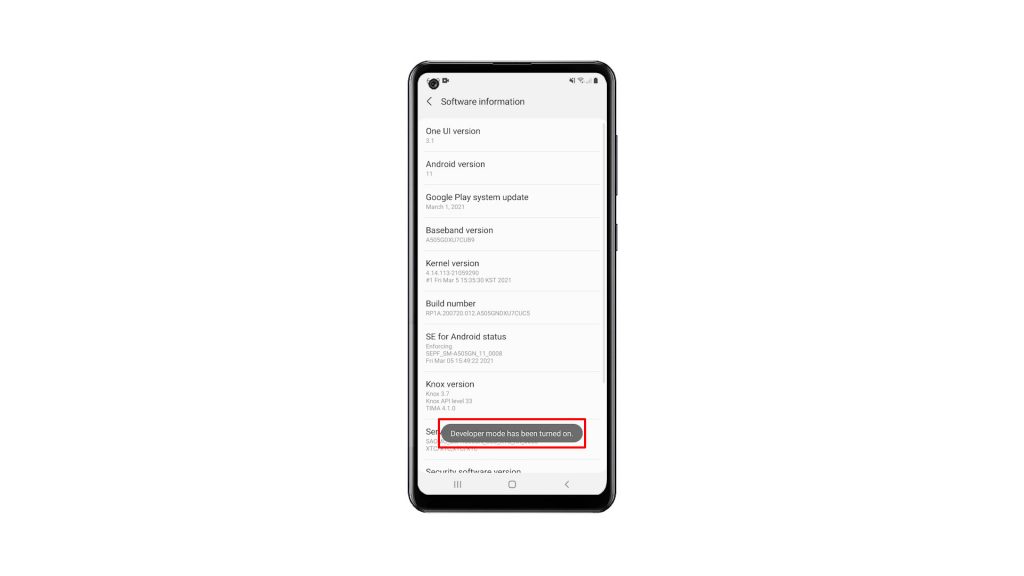 activate developer options galaxy a21s 4