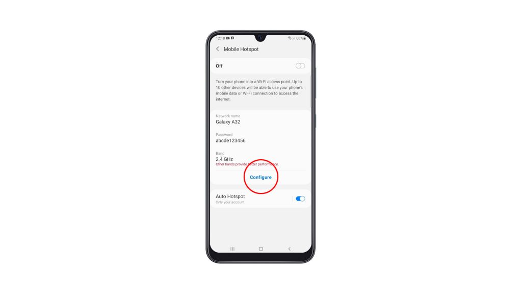 activate portable hotspot galaxy a32 6
