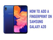 add a fingerprint on galaxy a20